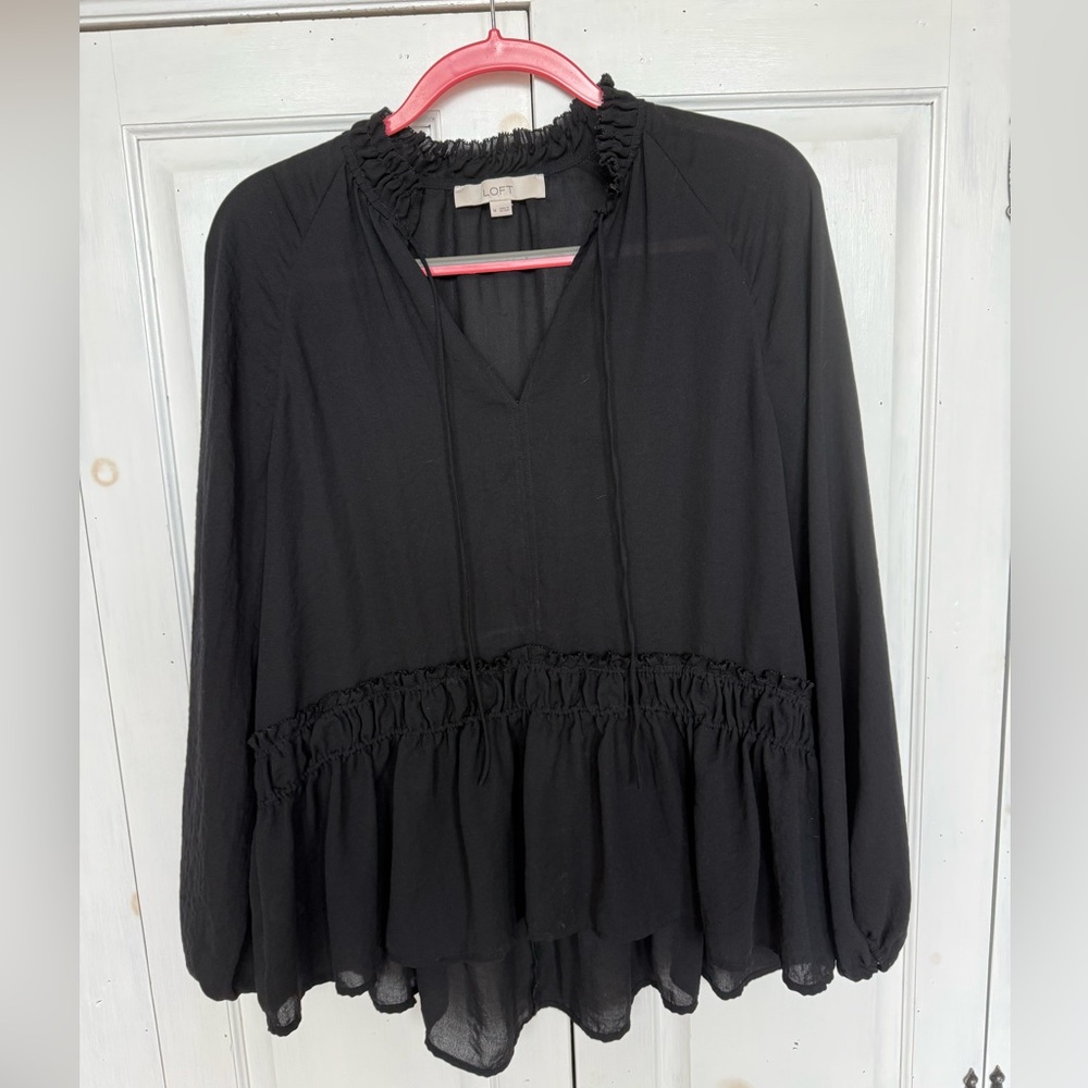 LOFT Elegant Black Blouse